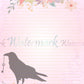 Floral Raven Stationery