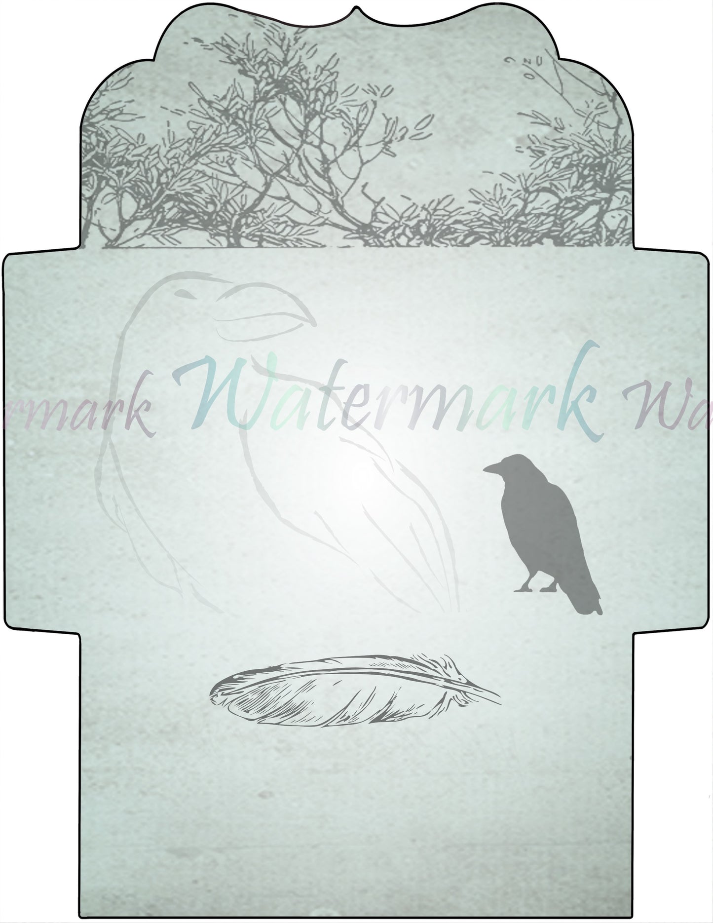 Raven Border Stationery