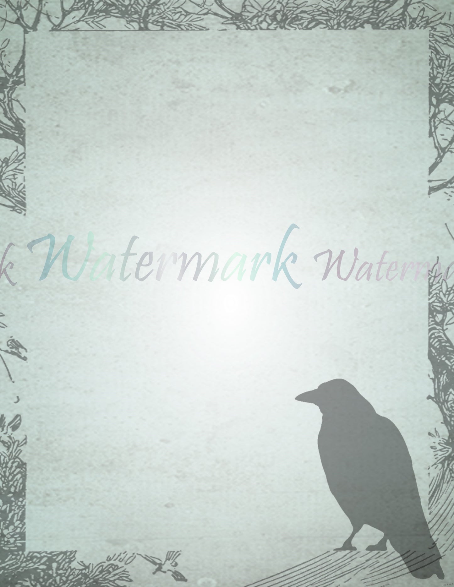 Raven Border Stationery