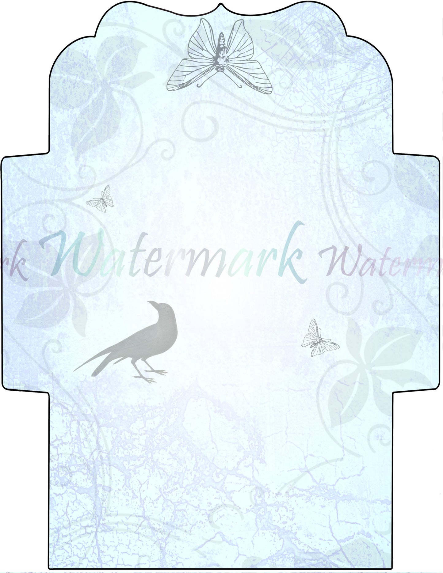 Raven and Butterfly Stationery