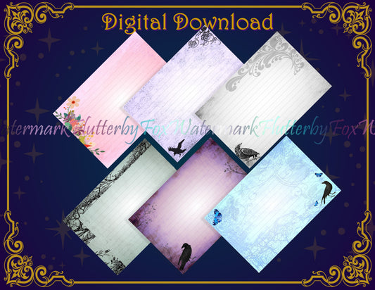 Raven Note Cards - Digital