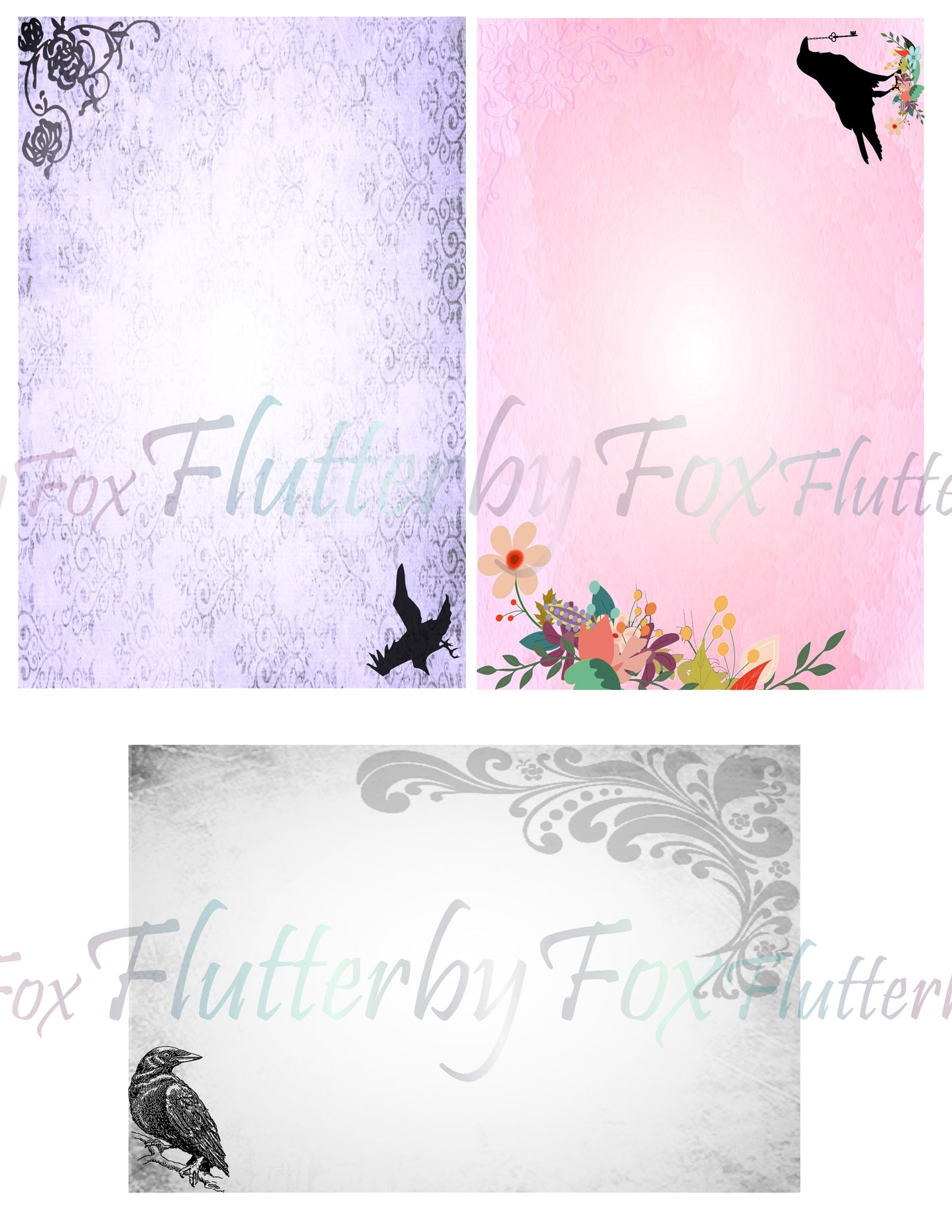 Raven Note Cards - Digital