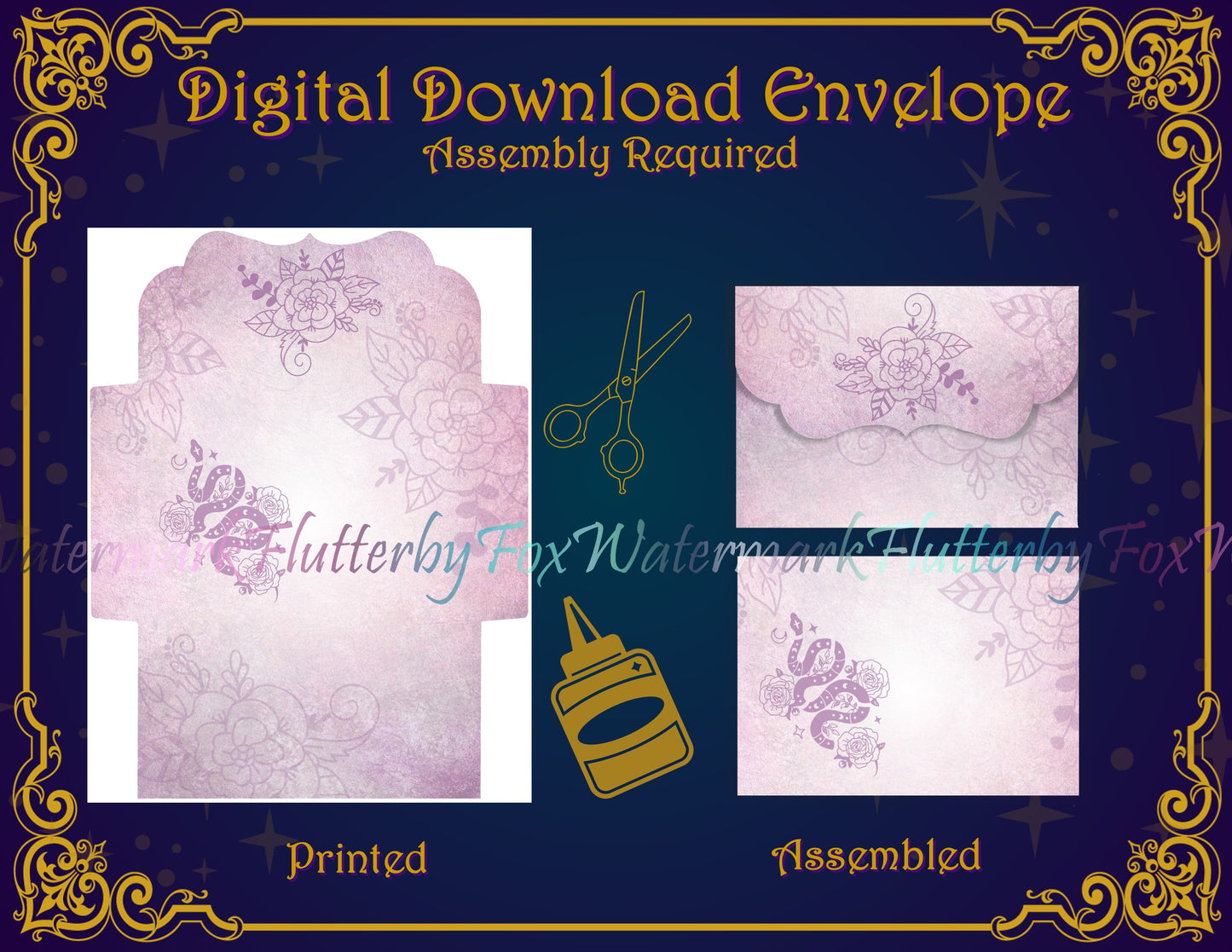Rose Snake Stationery