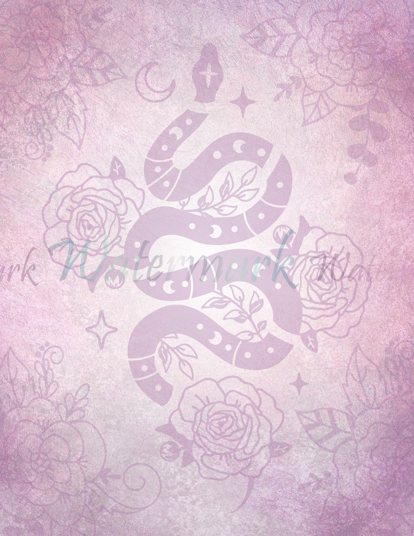 Rose Snake Stationery
