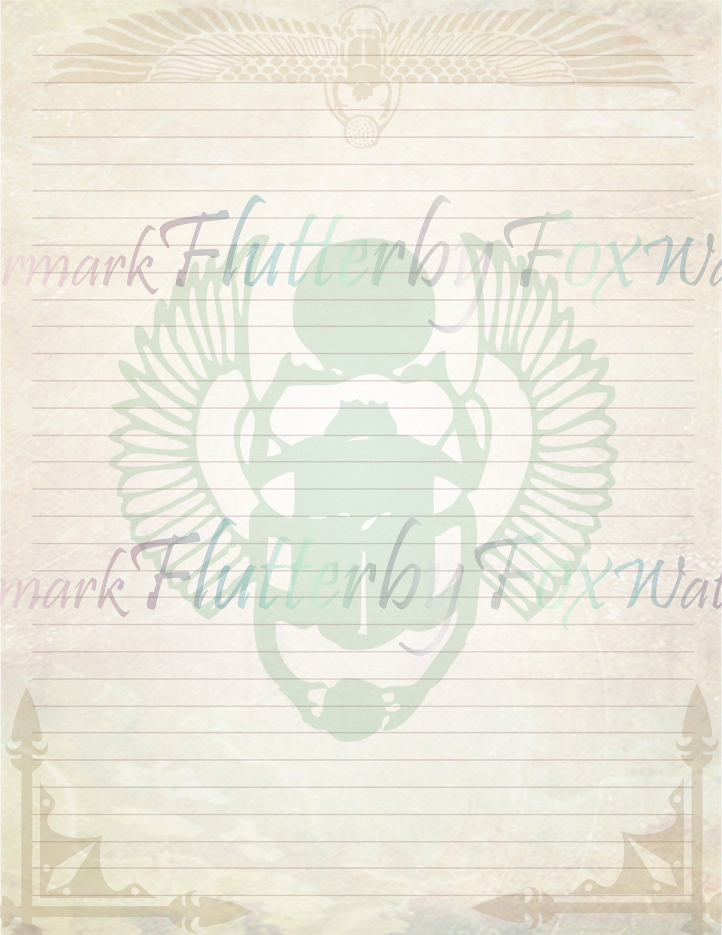 Egypt Inspired Writing Paper - Digital
