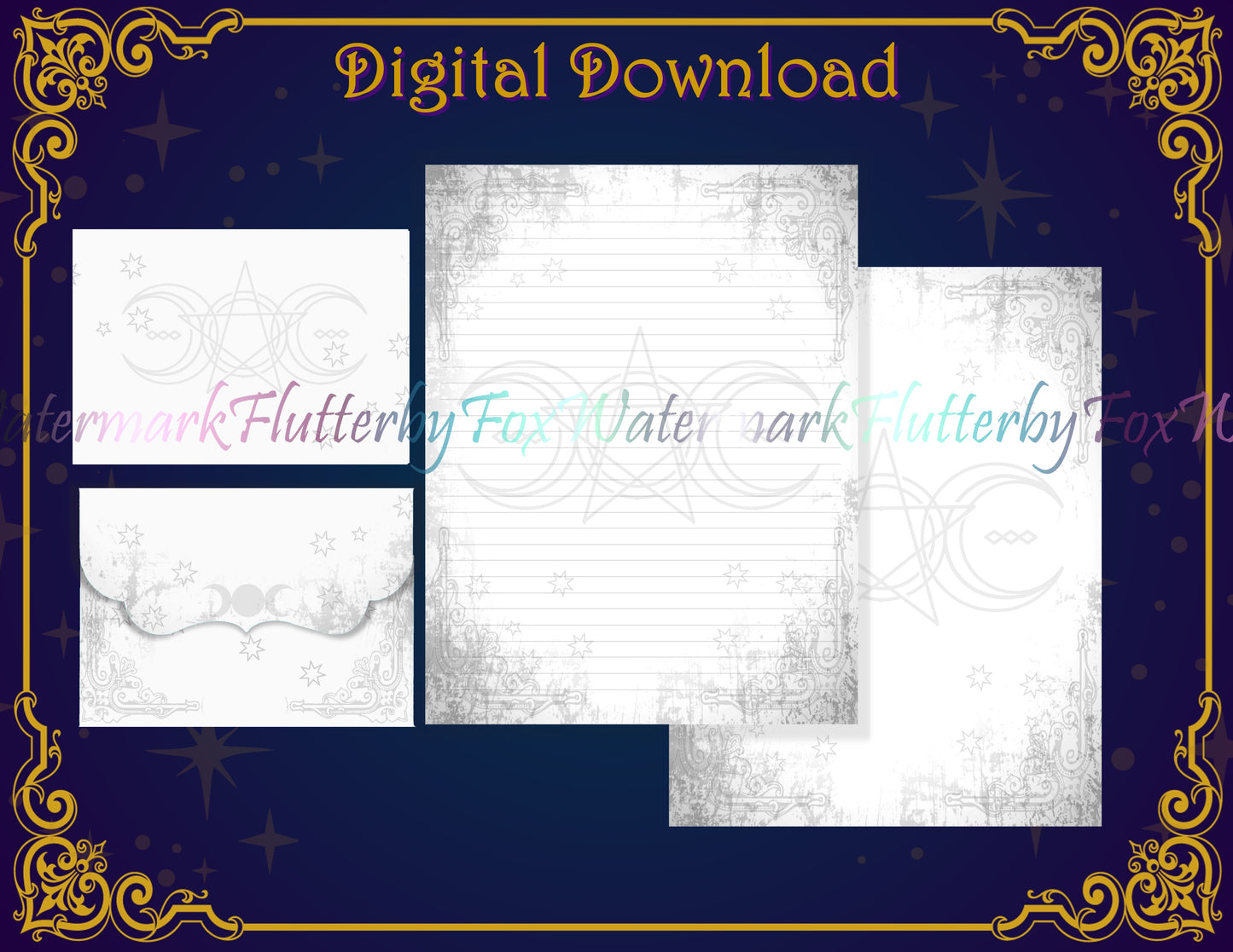 Triple Moon Stationery - Digital