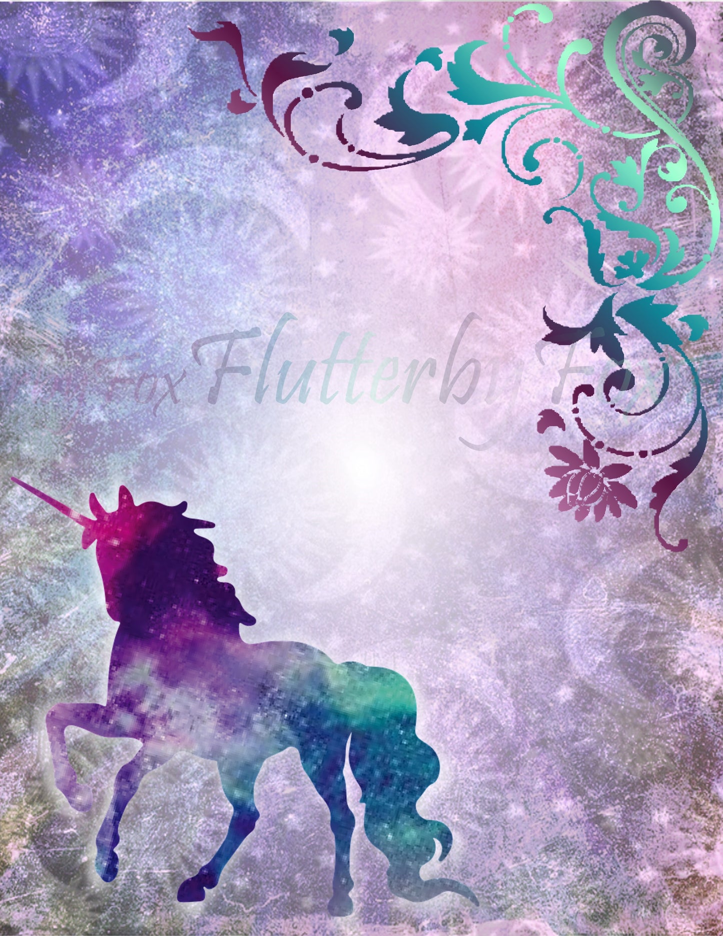 Unicorn Junk Journal Pages - Digital