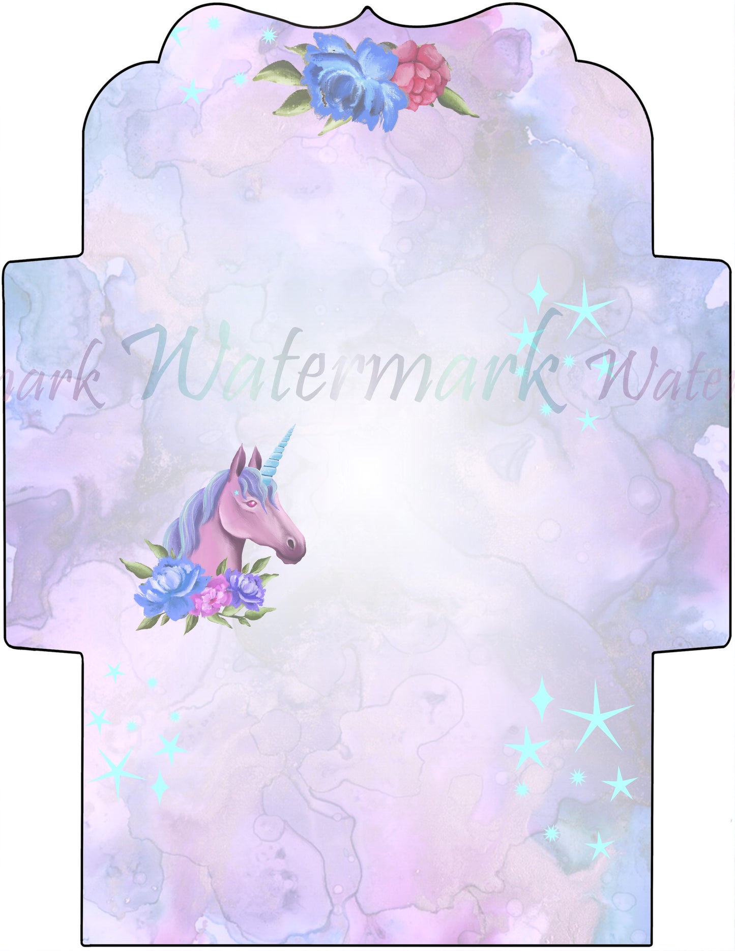 Floral Unicorn Stationery
