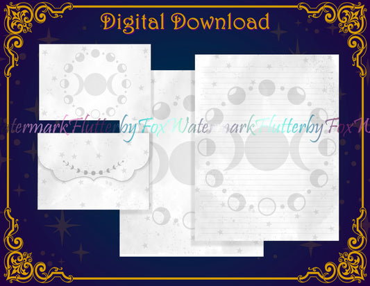 Moon Phases Stationery