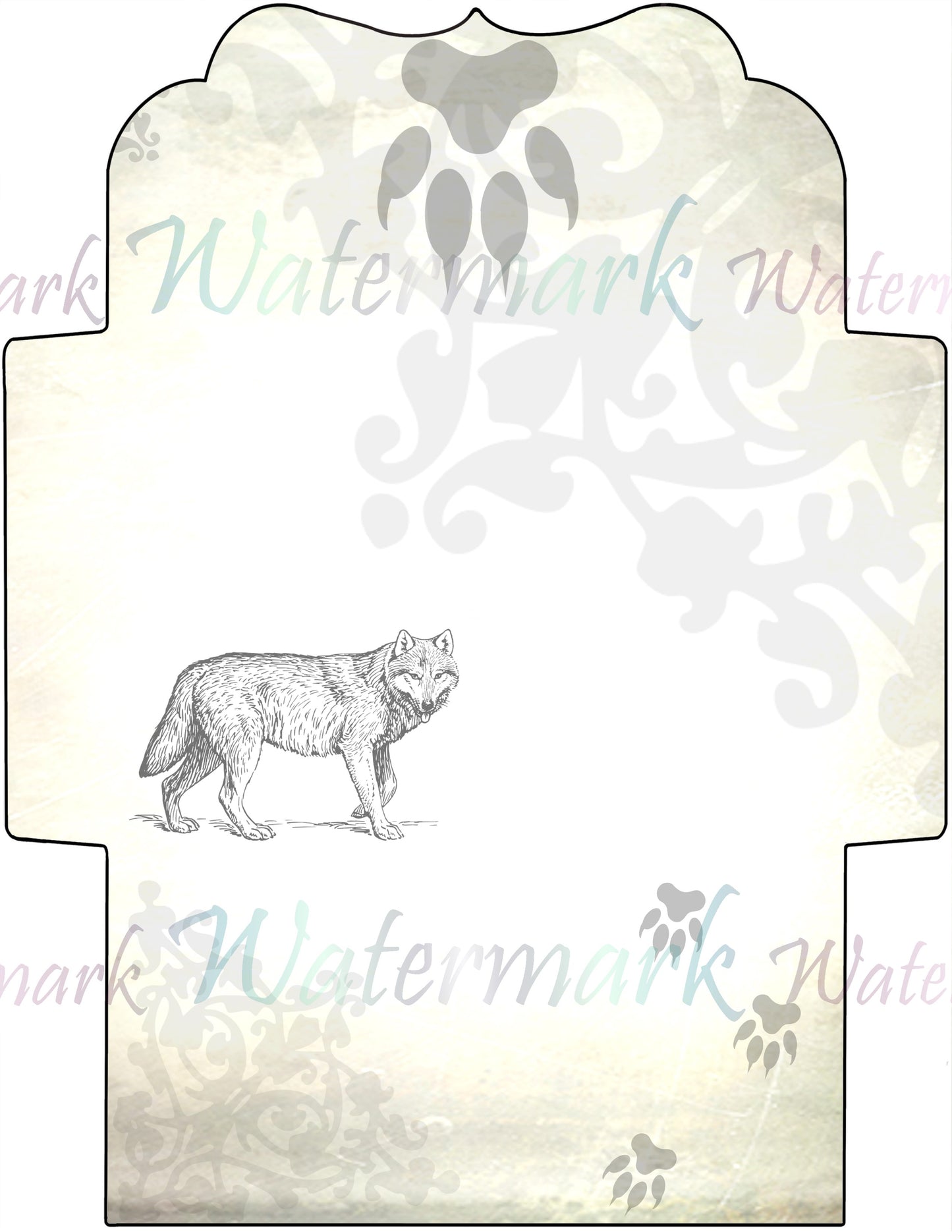 Wolf Paw Stationery